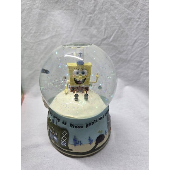 SpongeBob SquarePants Enesco 2003 Musical Snow Globe Theme Song Tested Working - Picture 14 of 17